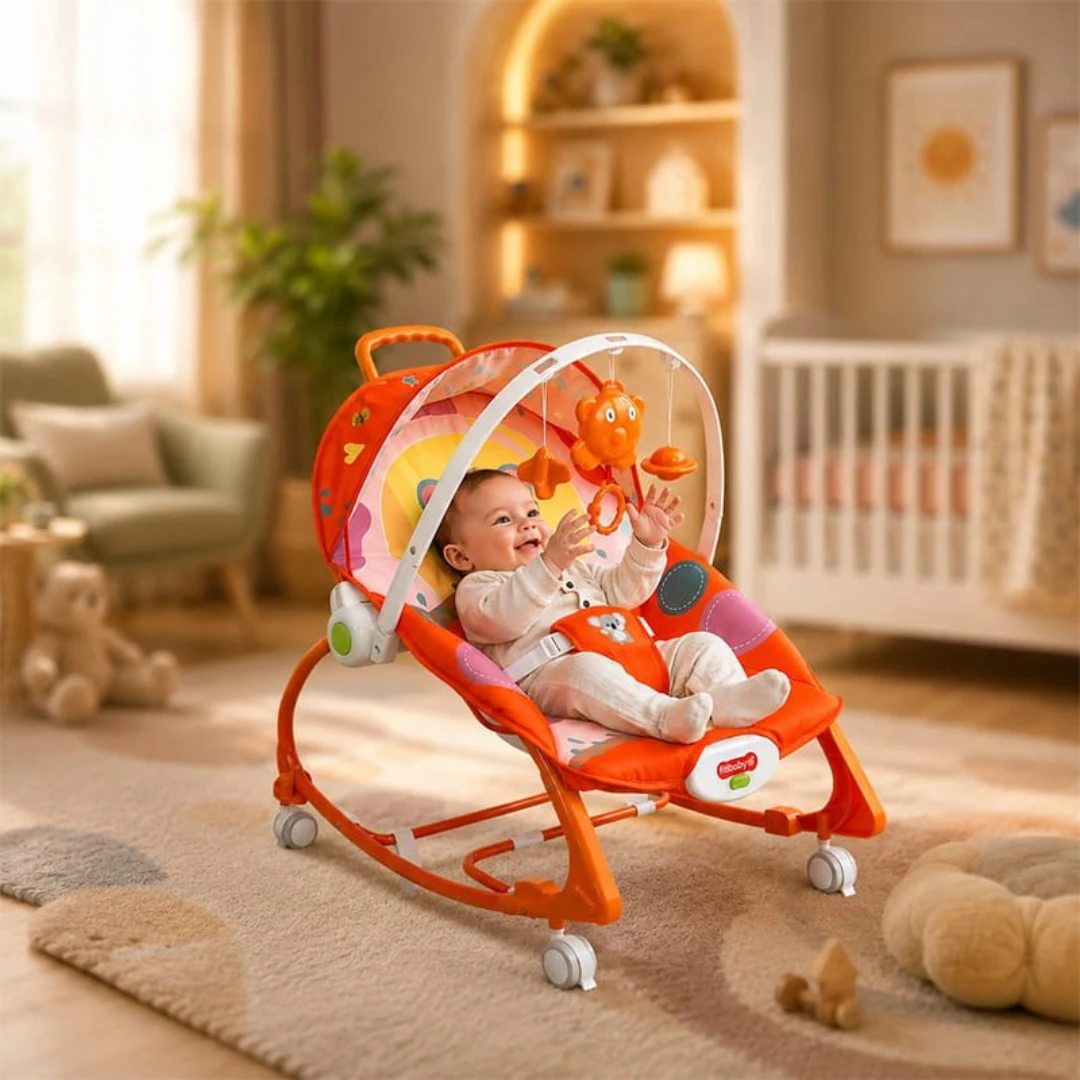 🛞 4-in-1 Wheel Rocker 🛞 চাকা + 🎵 মিউজিক + 🧸 টয় + 💚 ভাইব্রেশন
