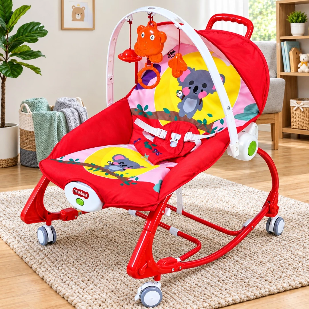 🛞 4-in-1 Wheel Rocker 🛞 চাকা + 🎵 মিউজিক + 🧸 টয় + 💚 ভাইব্রেশন